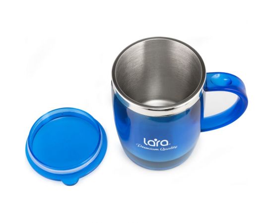 Термокружка с крышкой и колбой из нержавеющей стали Lara 400 мл, держит температуру до 2-х часов LR04-37 – изображение 4