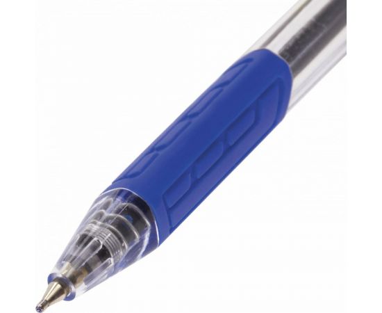 Ручка 12 шт в упаковке BRAUBERG шариковая масляная автомат. с грипом Extra Glide R-Grip СИНЯЯ 07мм 035мм 142930 – изображение 5