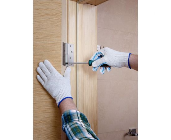 Плотные трикотажные перчатки Фабрика перчаток, с ПВХ, 10 класс, 6 нитей, белые, р.L 6-10-ПЛ-БЕЛ-(L) – изображение 5