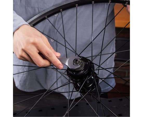 Набор комбинированных гаечных ключей DELI dl130014a матовая хромированная поверхность, тканевая упаковка, 14 шт. 104509 – изображение 9