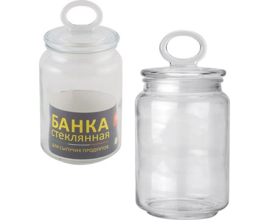 Стеклянная банка для сыпучих продуктов Mallony COPPETTA с крышкой объем 0.9 л 003598 