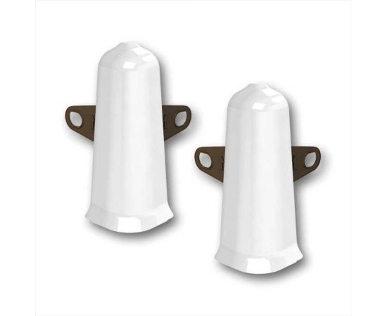 Наружный угол для плинтуса DECONIKA 70 мм, 001-G Белый глянец Д-П70-Нк-Ф2 001-0 БЕЛ-Г 