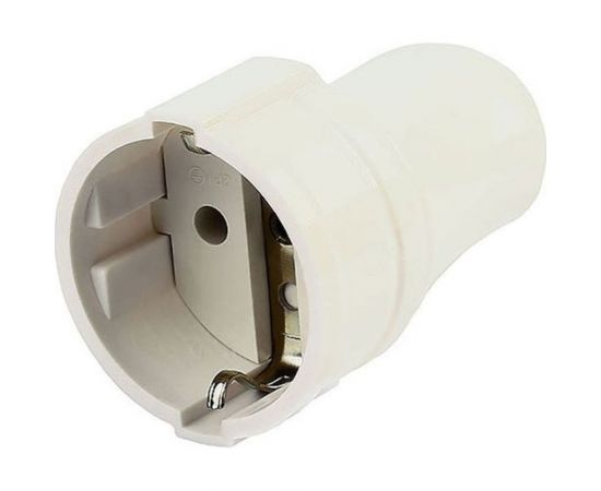 Штепсельное гнездо Smartbuy с заземлением, белое, 16А, 250В SBE-16-S01-wz 