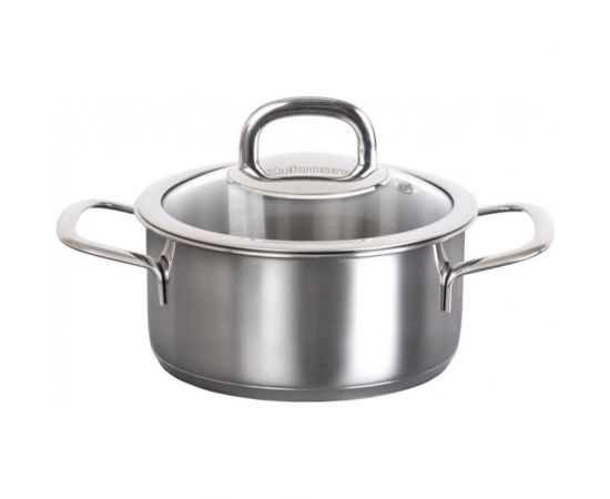 Кастрюля Kukmara SAFIA 1.2 л, 16 см, со стеклянной крышкой SF-CA1216G 