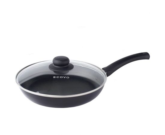 Сковорода SCOVO диаметр 20 см стеклянная крышка RC-007 
