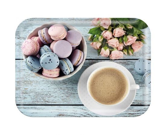 Сервировочный поднос Mallony FANTASIA размер 28,9x18,9x1,8 см, из термостойкого пластика с дизайном 008259 