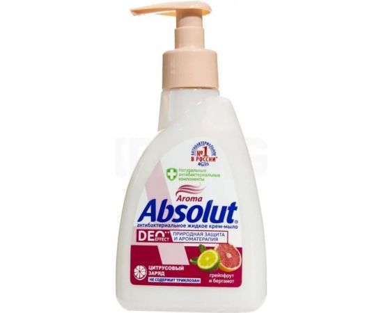 Жидкое мыло Absolut Deo effect Грейпфрут и бергамот, 250 г 5169/10 
