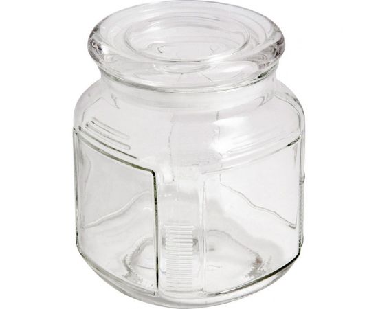 Стеклянная банка для сыпучих продуктов Mallony ARIA со стеклянной плоской крышкой 004470 