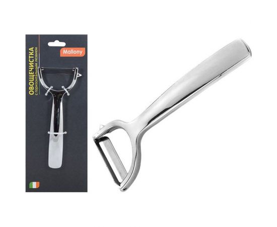 Овощечистка Mallony SEMPLICE с горизонтальным лезвием сплав цинка хромированное лезвие - нержавеющая сталь 984040 