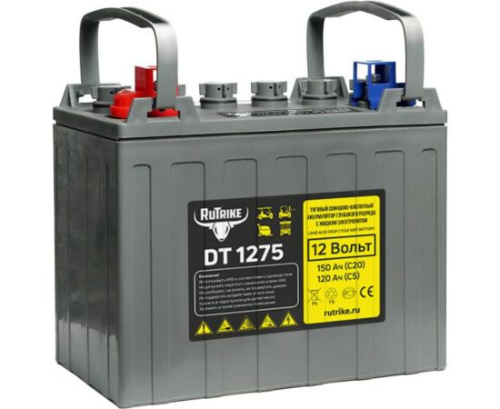 Тяговый WET аккумулятор Rutrike DT1275 (T1275) 12V100A/H C3 024199 