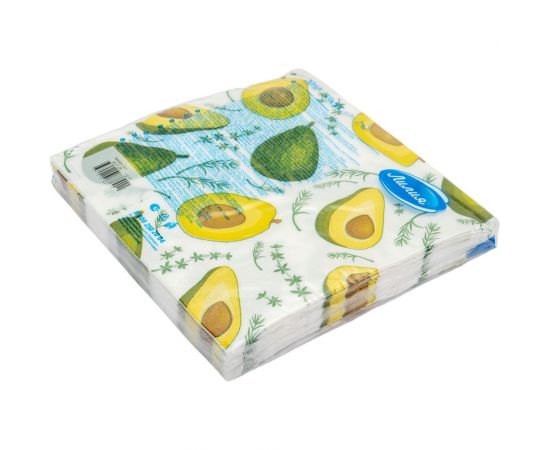 Салфетки бумажные 33x33 Авокадо 2слоя 20листов Лилия 8011 – изображение 2