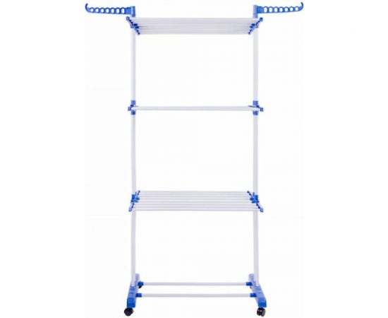 Напольная раскладная сушилка для белья LAIMA HOME многофункциональная, 3 уровня, на колесах 607807 – изображение 2