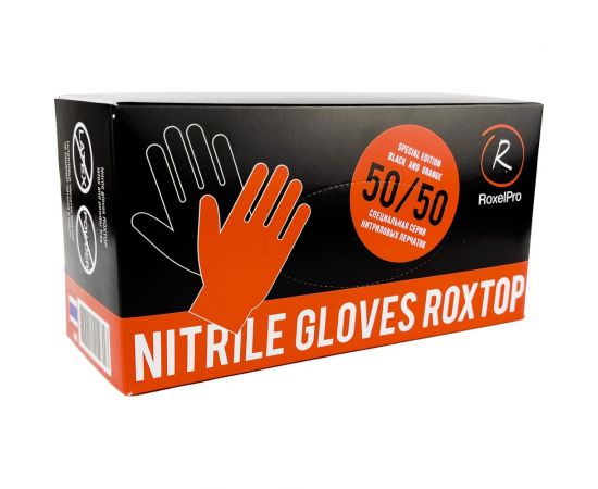 Нитриловые перчатки RoxelPro ROXTOP, размер L, 100 штук 721231 – изображение 2