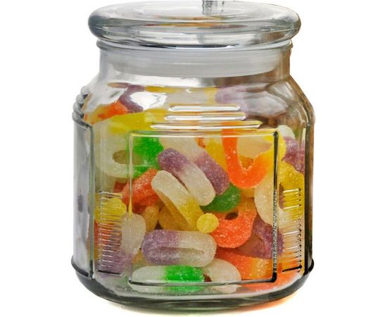 Стеклянная банка для сыпучих продуктов Mallony ARIA со стеклянной плоской крышкой 004470 – изображение 3