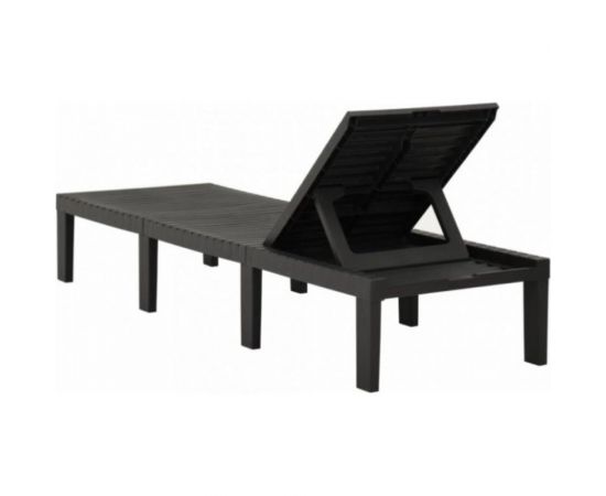 Складной шезлонг IPAE-PROGARDEN HAITI с подушками, антрацит 11981 – изображение 3
