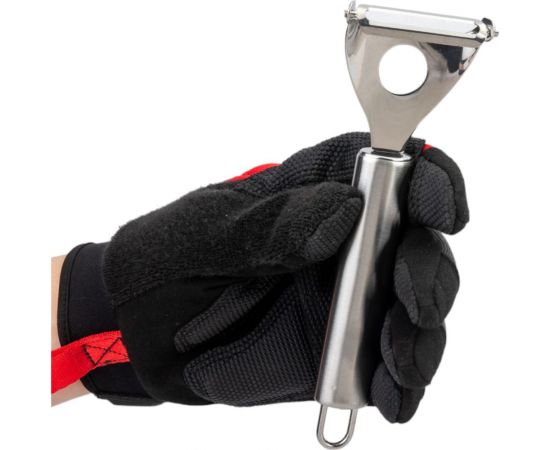 Овощечистка из нержавеющей стали с горизонтальным лезвием Mallony NIMBUS, 17,5*5,5 см, овал ручка/подвес 007420 – изображение 5