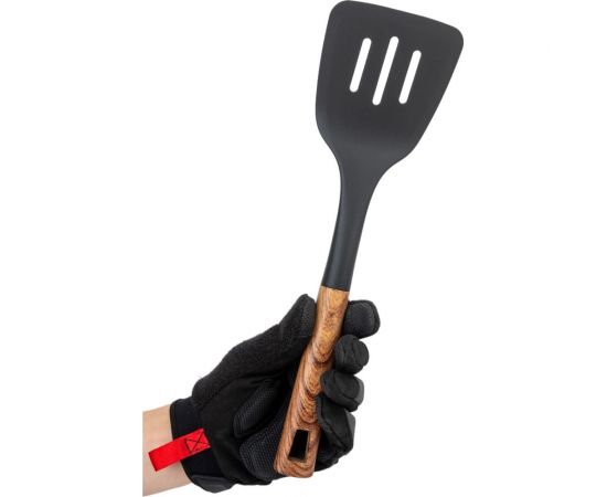 Лопатка Mallony FORESTA с отверстиями из нейлона, с пластиковой ручкой, дизайн под дерево, 33,5x9,8 см 006459 – изображение 5