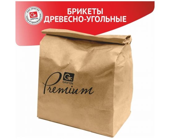 Древесноугольные брикеты GRIFON premium eco, 1.5 кг, в коробке 650-040 – изображение 7