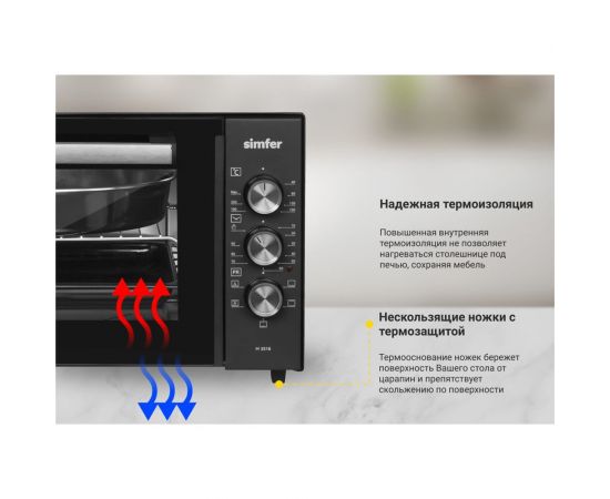 Мини-печь SImfer Classic 5 режимов работы, конвекция, 2 противня M3516 – изображение 8