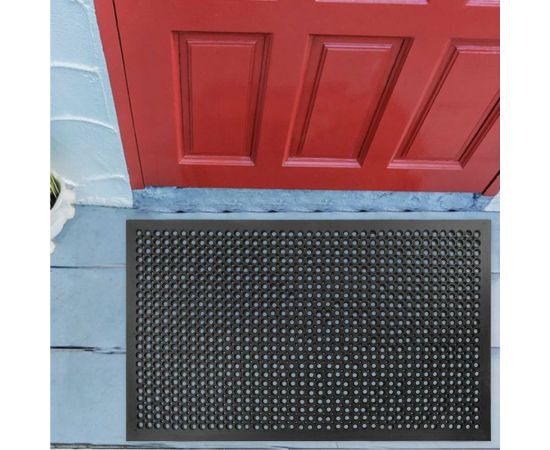 Входной коврик LAIMA EXPERT резиновый, грязесборный, перфорированный, 90x150 см, толщина 12 мм 607816 – изображение 8