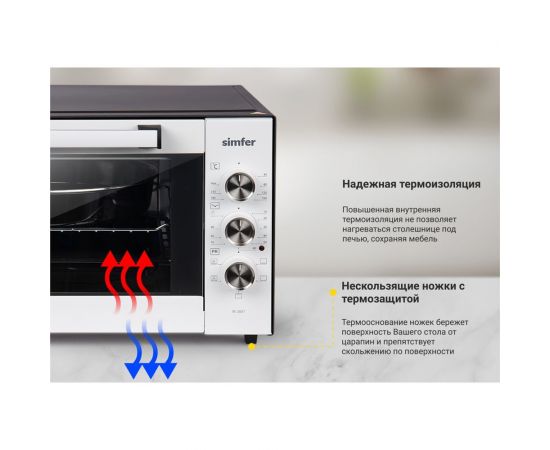 Мини-печь SImfer Classic, 5 режимов работы, конвекция, 2 противня M3501 – изображение 8