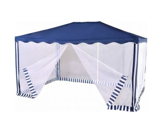 Шатер Green Glade 3x4x2.5м, дождь-солнце, москитная сетка, синий 1038 