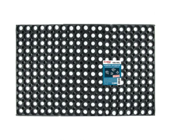 Грязесборный входной резиновый ячеистый коврик LAIMA EXPERT толщина 16 мм, 100x150 см 607814 