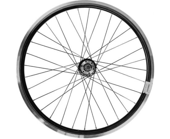 Переднее колесо Black Aqua диаметр 24"", двойной алюминиевый обод, гайки, D-brake WSM-24FD 