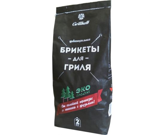 Древесноугольные брикеты Grillkoff 2 кг 4 