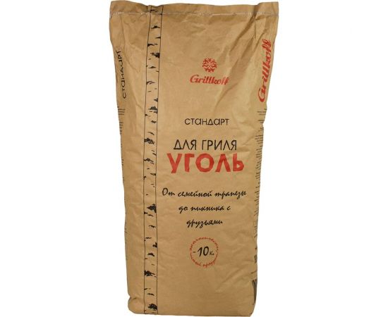 Древесный уголь для гриля Grillkoff стандарт, пакет 10 кг 3 