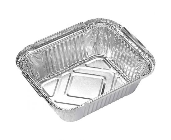 Форма для выпечки Mallony LAMINA размер 15x12x47 см из алюминиевой фольги, прямоугольная, одноразовая 006049 