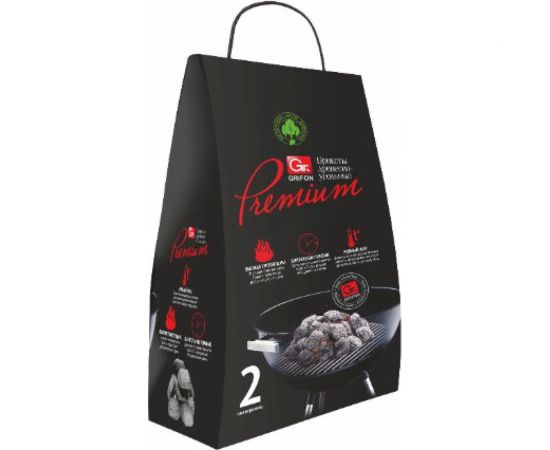 Древесноугольные брикеты GRIFON 2 кг, в бумажном пакете 650-041/1 