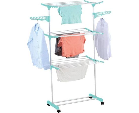 Сушилка для белья HOMSU на 3 полки с перекладинами для вешалок HOM-1279 