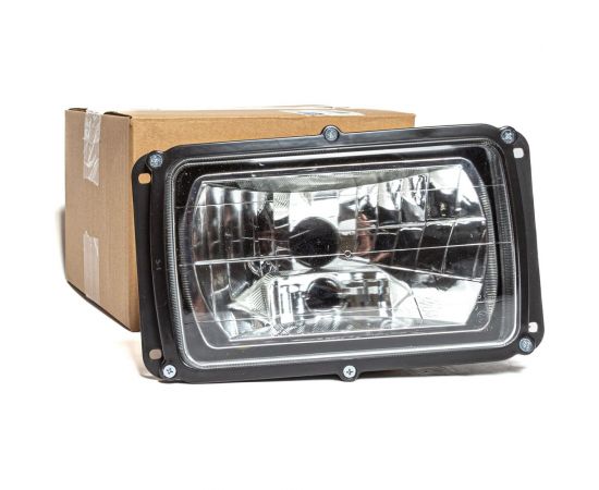 Фара АВТОЭЛЕКТРИКА (12081) КАМАЗ/МАЗ/ГАЗ-3102/УАЗ-3160, гладкое стекло, с ДХО (ФГ014 АЕ) 36.3775-20 