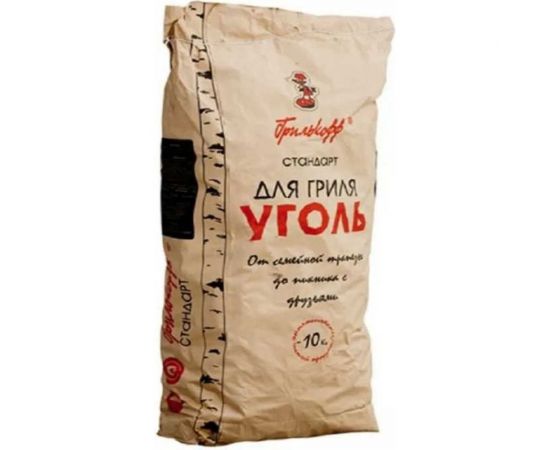 Древесный уголь для гриля Grillkoff стандарт, пакет 10 кг 3 – изображение 2