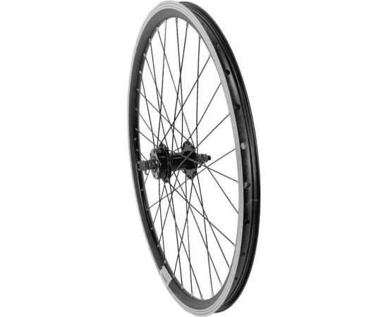 Переднее колесо Black Aqua диаметр 24"", двойной алюминиевый обод, гайки, D-brake WSM-24FD – изображение 2