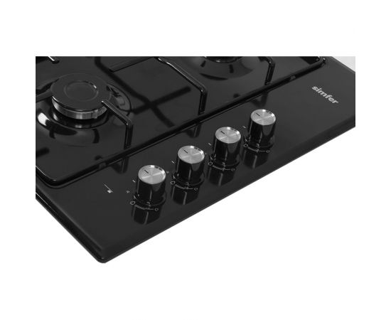 Газовая варочная панель SImfer эмалированные решетки, автоподжиг H60Q40B470 – изображение 2