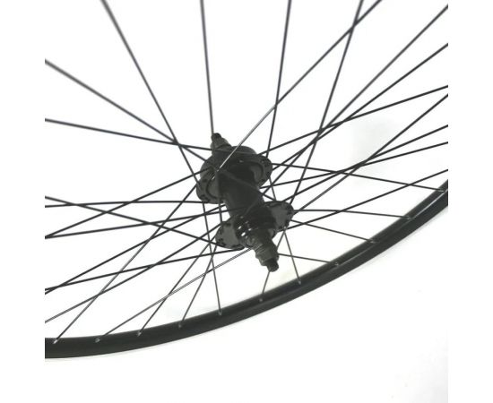 Переднее колесо Black Aqua 27.5"", двойной алюминиевый обод, гайки, D-brake WSM-27FD – изображение 2