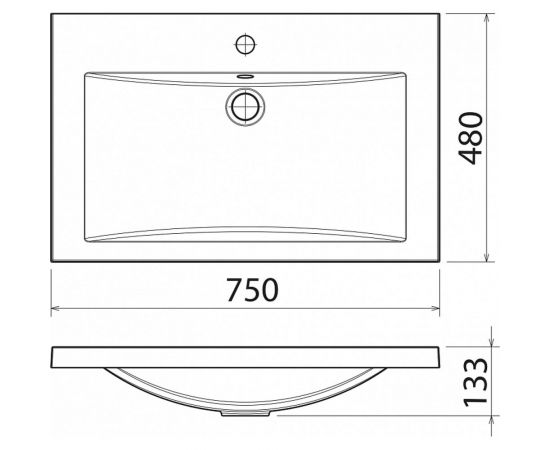 Умывальник Florentina Анита 750 У22677 – изображение 3