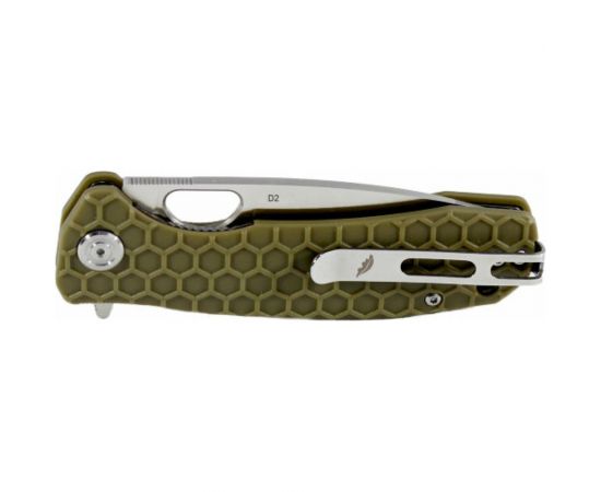 Нож Honey Badger Flipper D2 L с зелёной рукоятью HB1007 – изображение 3