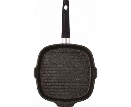 Квадратная сковорода-гриль Kukmara Granit ultra original 280x280 мм со съемной ручкой, стеклянной крышкой антипригарное покрытие сгкго282а – изображение 4