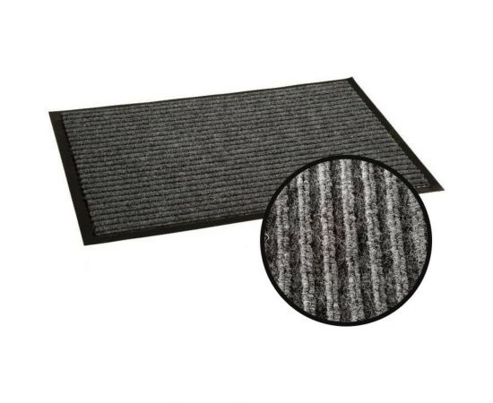 Влаговпитывающий ворсовый входной коврик Luscan 90х120 см серый 959119 – изображение 4