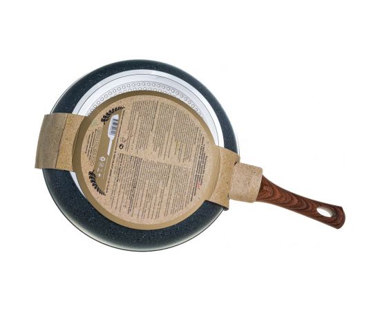 Сковорода Lara покрытие GRANIT, кованый алюминий 28х5,3 см, ИНДУКЦИЯ, толщина 4,2 мм LR01-55-28 PALERMO – изображение 4