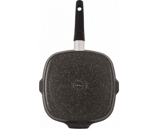 Квадратная сковорода-гриль Kukmara Granit ultra original 280x280 мм со съемной ручкой, стеклянной крышкой антипригарное покрытие сгкго282а – изображение 5