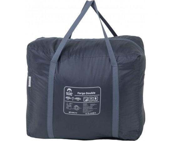Двухместный спальный мешок с фланелью Jungle Camp Fargo Double серый 70959 – изображение 5