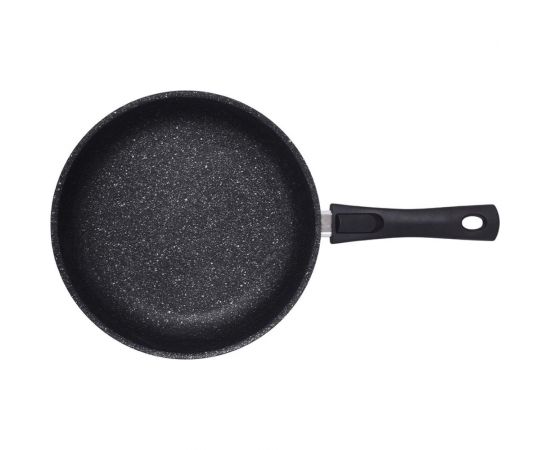 Сковорода Kukmara 240/60мм, со съемной ручкой soft touch, АП, темный мрамор смт247а – изображение 6
