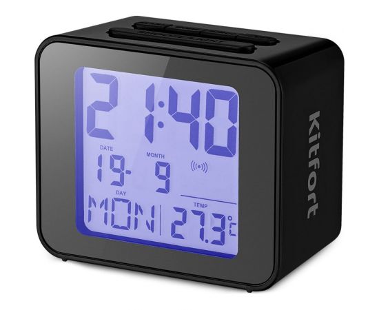 Часы с термометром KITFORT черный КТ-3303-1 