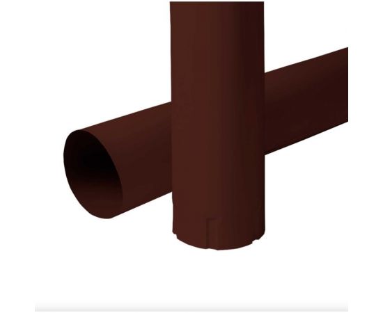 Водосточная круглая труба NIKA 0,5 мм, RAL 8017, 3 м, термопленка В0000026779 