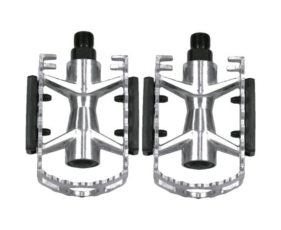 Педали Feimin FP-961Alu, 106х77мм, база алюминий, стальная ось, рамка алюм, 377гр, серебристые H000013475 