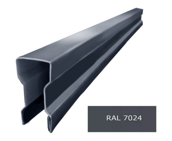 Заборная планка ТАВРОС 0.4х22х2000 мм, полиэстер, глянец, RAL 7024 графитовый серый 2000844 